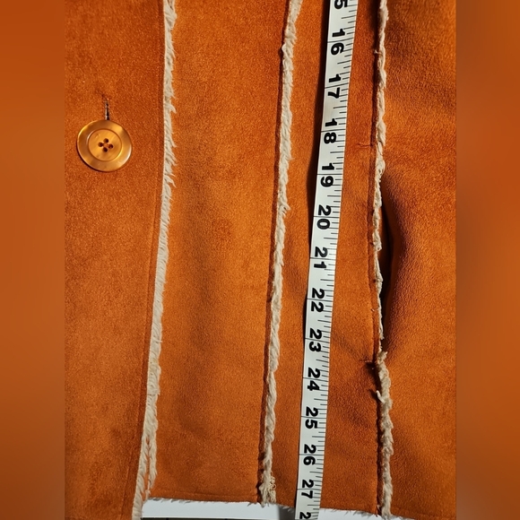 Telluride Clothing Co Faux Suede Sherpa Coat – Y2K Boho Retro Women’s Medium - Picture 9 of 12